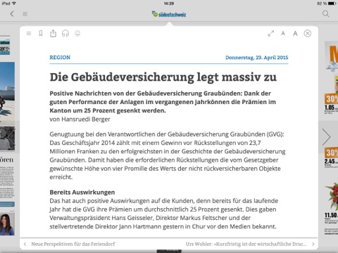 Südostschweiz screenshot 4