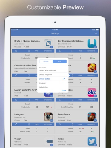 RankUp for iPad - iPhone & iPad App Store Rankings screenshot 2