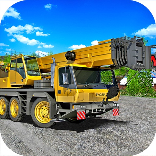 Construction Crane Drive : 3D Builder Sim-ulator Icon