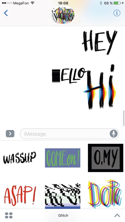 Glitch it! stickers for iMessage
