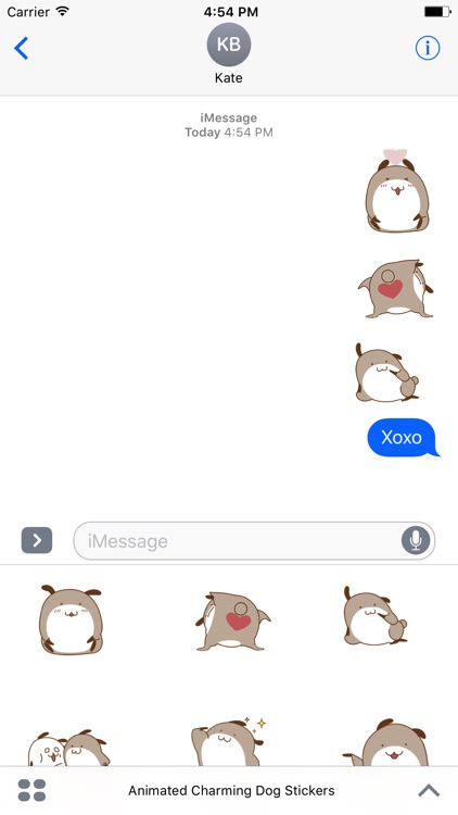 Animated Charming Dog Stickers For iMessage screenshot-3