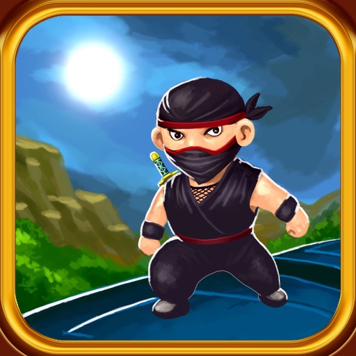 Blocky Black Ninja City Rush icon