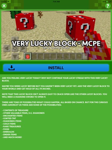 LUCKY BLOCK ADDONS for Minecraft Pocket Edition screenshot 4