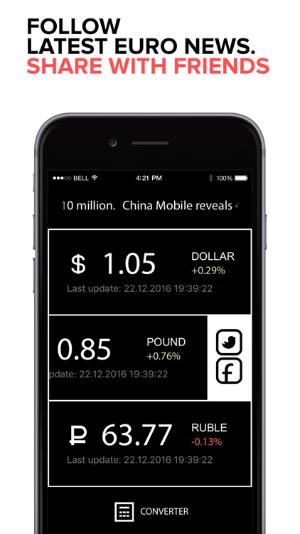EURO exchange rate. EUR to USD, GBP, RUR. Pro