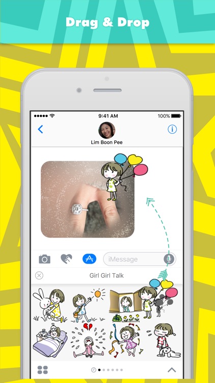 Girl Girl Talk stickers by wenpei for iMessage