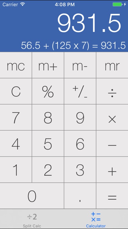 Split Calc+ screenshot-4