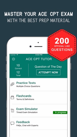 ACE CPT Practice Exam Prep 2017 - Q&A Fl