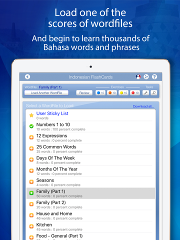 Learn Indonesian FlashCards for iPad screenshot 2