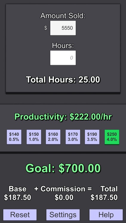 Ryan's Commission Calculator