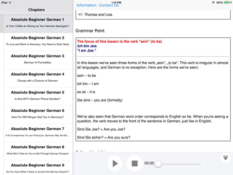 Intro to German Language and Culture for iPad screenshot 4