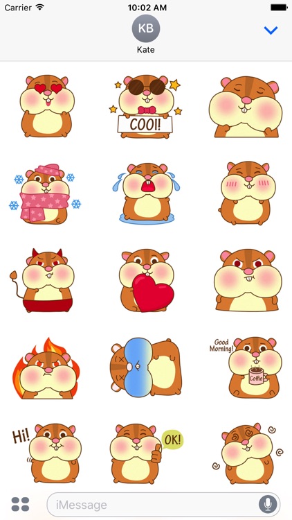 Chubby Hamster - Cute stickers for iMessage