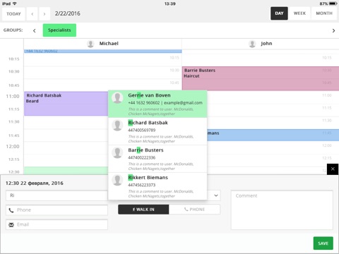 BizPlatform Booking Manager screenshot 2