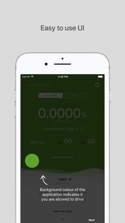 Green Light FREE - blood alcohol level calculator screenshot-2