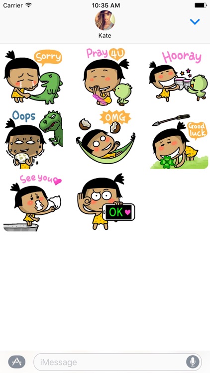 Stone Age Girl - Animated Stickers by Hiep Nguyen Van