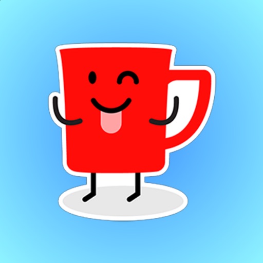 Red Cup with Arrow painted on it Stickers icon