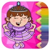 Coloring Page Game Sofia Girl Toddler Version