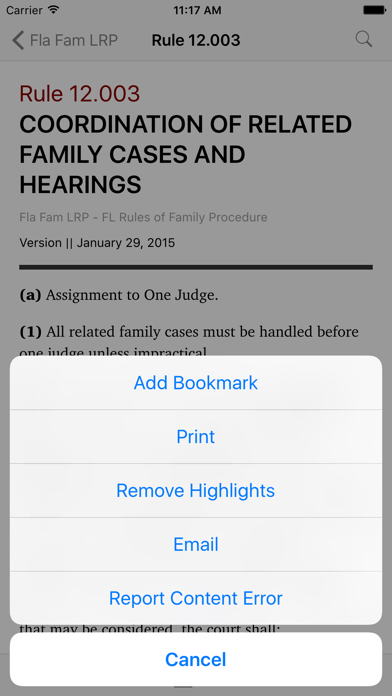 How to cancel & delete Florida Family Law Rules of Procedure (LawStack) from iphone & ipad 3