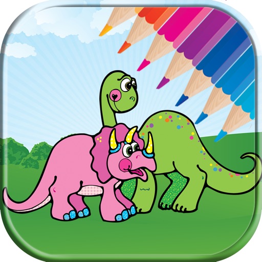 Dinosaurs coloring book free for kids toddlers icon