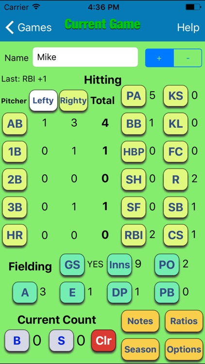 HT Baseball Stat Tracker