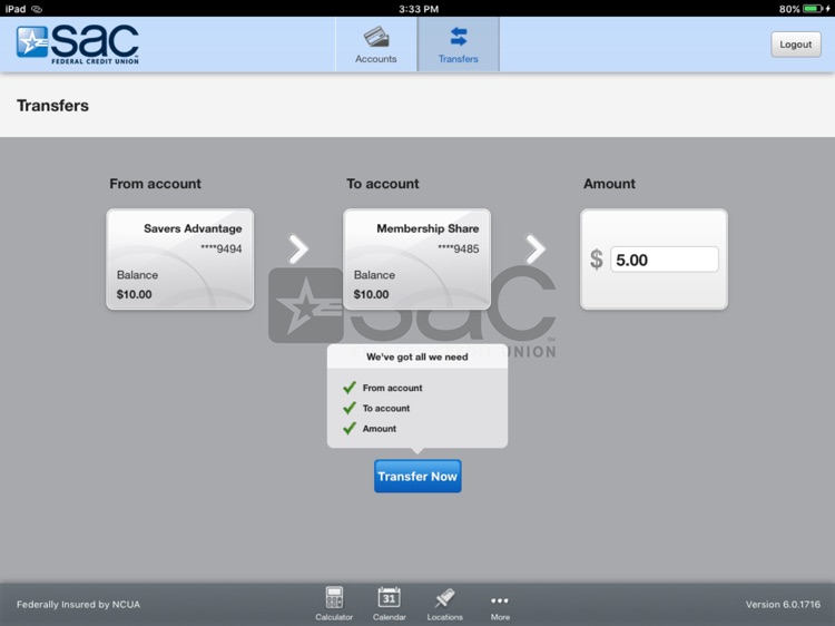 SAC Mobile Banking for iPad screenshot-3