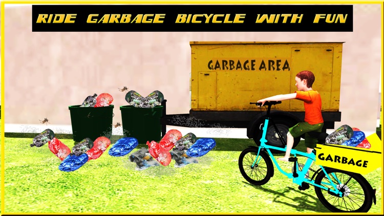 Kids Riding Garbage Bicycle & Biker Simulator 3d