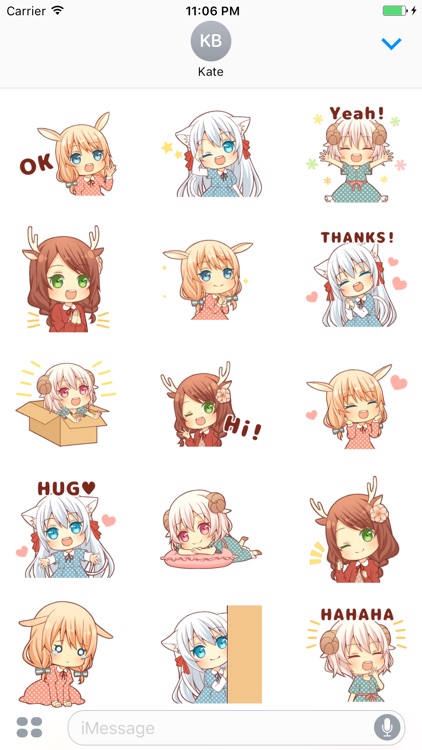 Gisela The Cute Girl Animated English Stickers