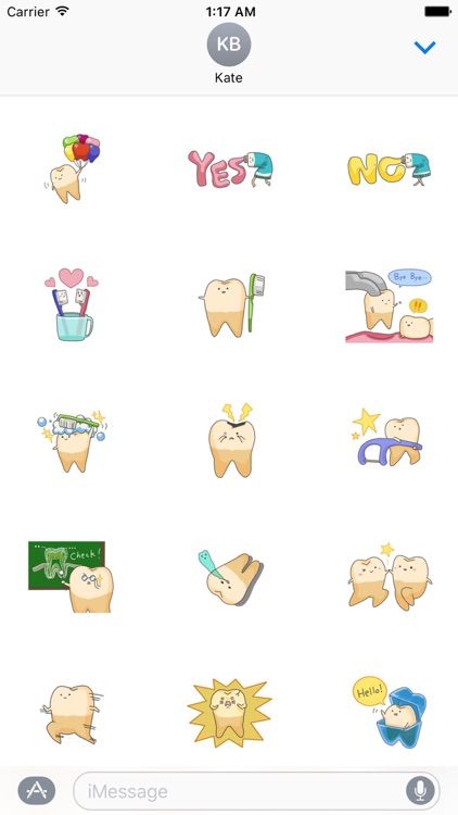 Baby Cute Tooth Stickers