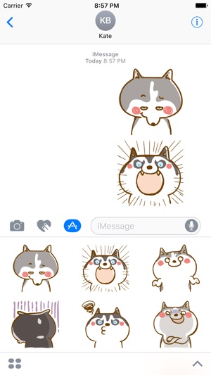 Scary Siberian Dog Stickers for iMessage