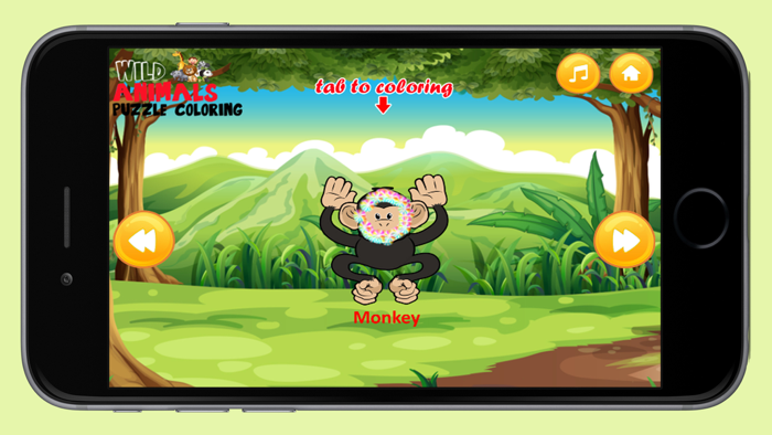 Wild Animals Puzzle Coloring