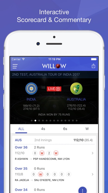 Willow - Watch Live Cricket screenshot-4