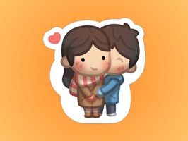 Girl Lolo with Boyfriend Stickers