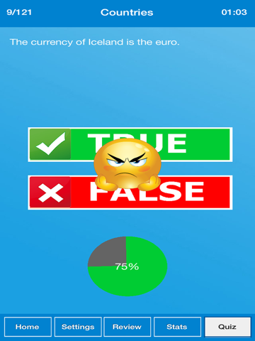 True False : World Geography Quiz screenshot 3