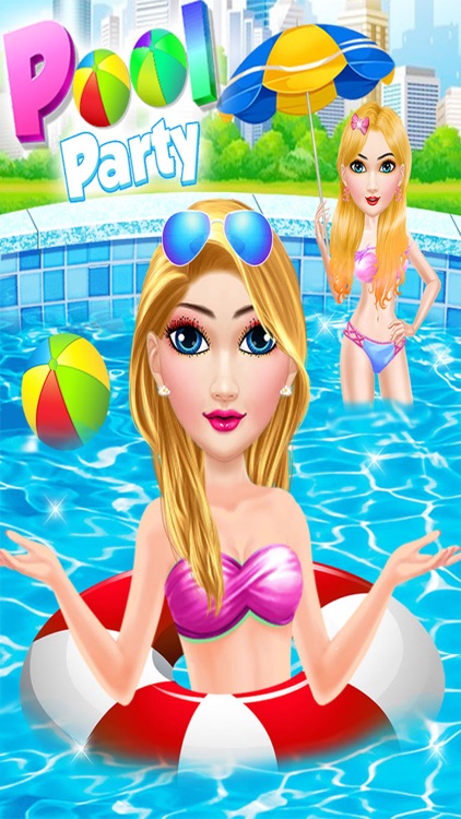 Pool Party Girl Makeup & Fashion Hair Salon