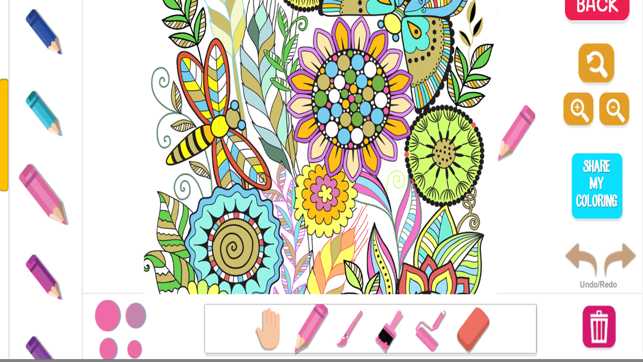 Flower Color Adult Coloring Book for Str