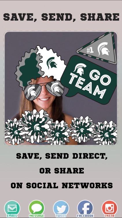 Michigan State Spartans Pro Photo Booth Stickers screenshot-3