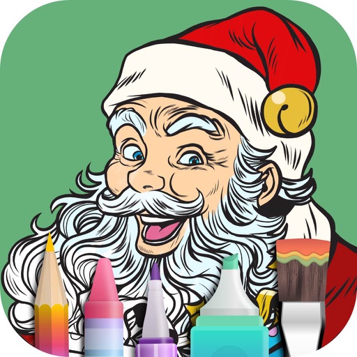 Coloring Book for Christmas Icon