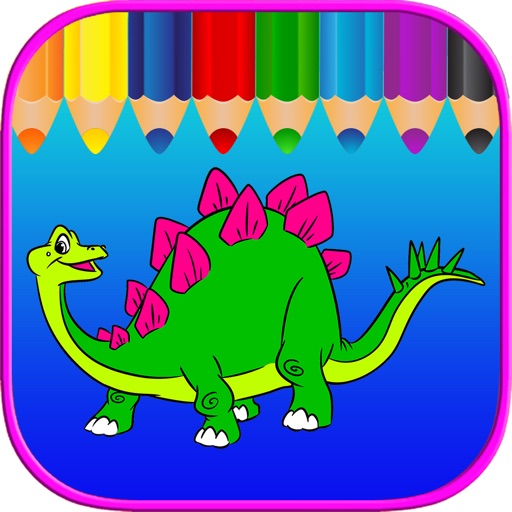 Dinosaur Free Kids Coloring Book - Vocabulary Game iOS App