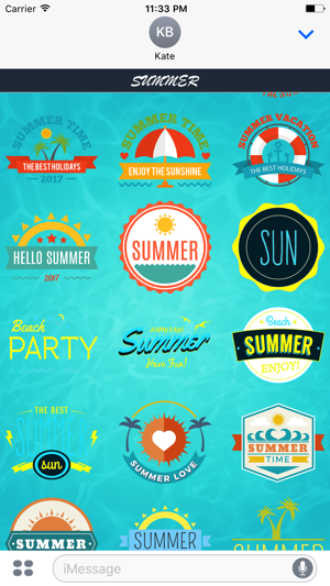 Summer - Sticker Pack for iMessage(圖4)-速報App