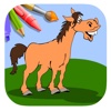 Draw Big Horse Coloring Page Game Education