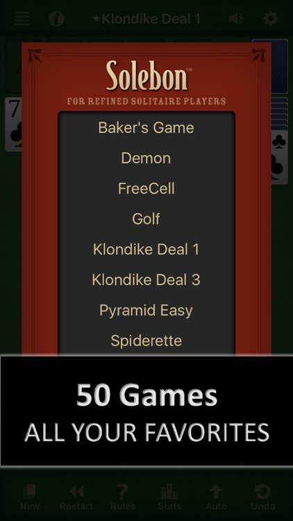 Solebon Solitaire – 50 Card Games