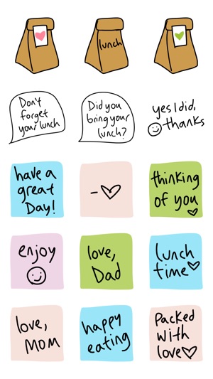 Lunch note sticker - mom pic stickers for iMessage(圖2)-速報App