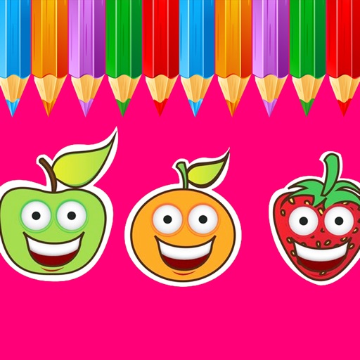 Coloring Pages Game For Kids Fruits Version