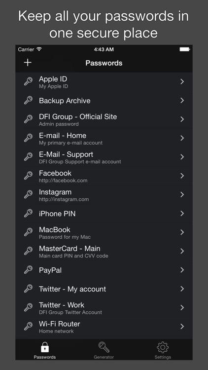 DFI Password Manager - Keep your passwords secure