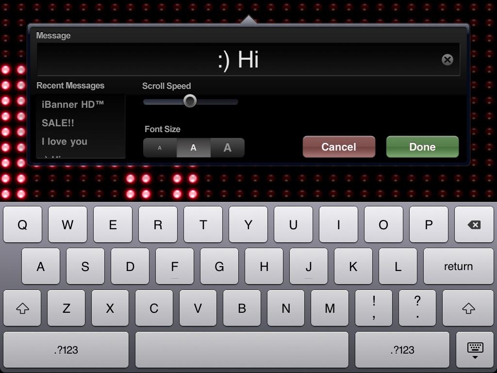 iBanner HD for iPad - LED Scrolling Marquee screenshot 3