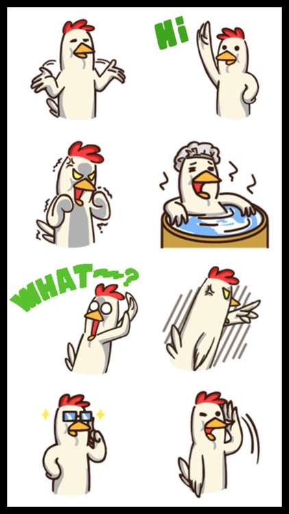 White Chicken Stickers