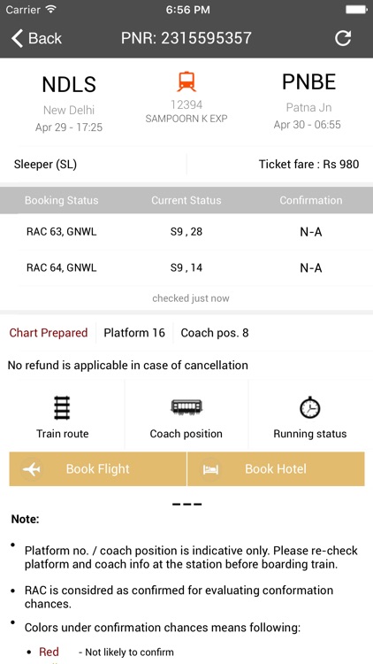 Trainman - PNR Status Prediction