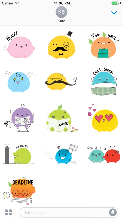 Momo The Cute Mochi Boy English Stickers