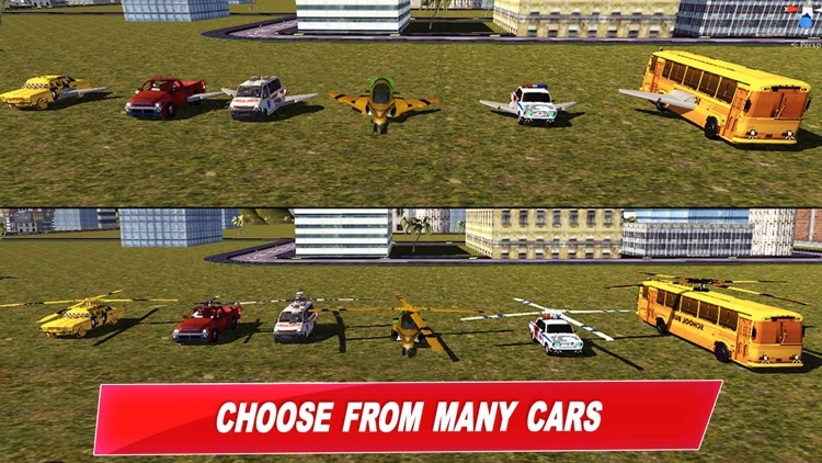 Futuristic Flying Car Drone Robot Wars screenshot-4