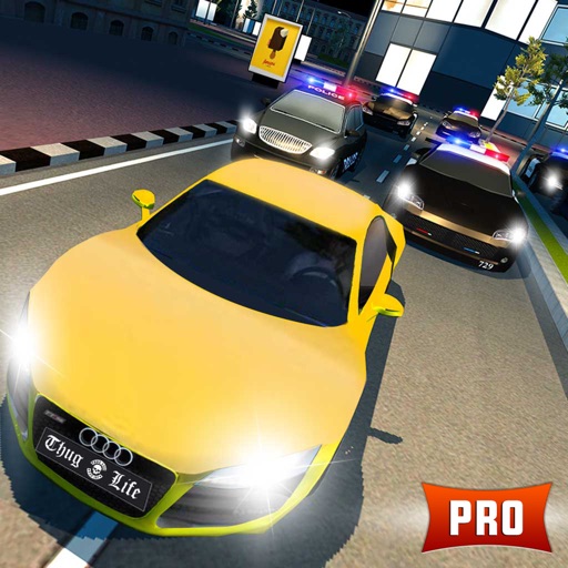 Police Car Chase 3D PRO: Night Mode Escape Racing