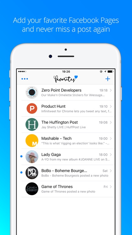 Favorites - Posts Reader for Facebook Pages